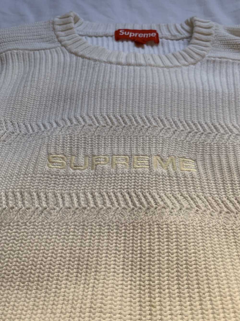 Supreme Chest Stripe Raglan Sweater - image 2