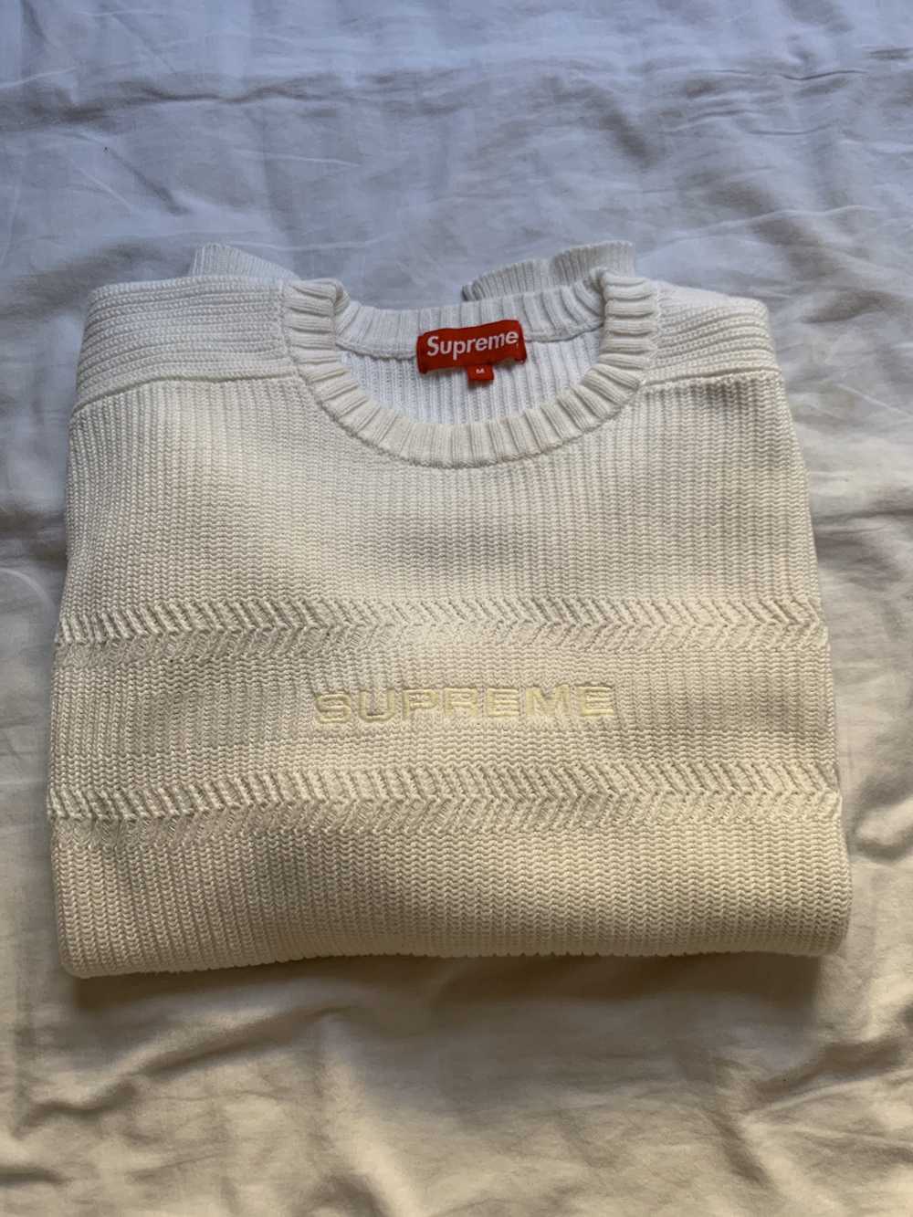 Supreme Chest Stripe Raglan Sweater - image 3