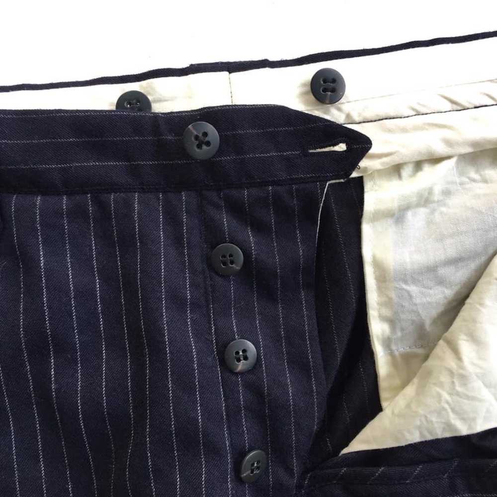 RRL Ralph Lauren RRL Dark Navy Wool Stripe Trouse… - image 5