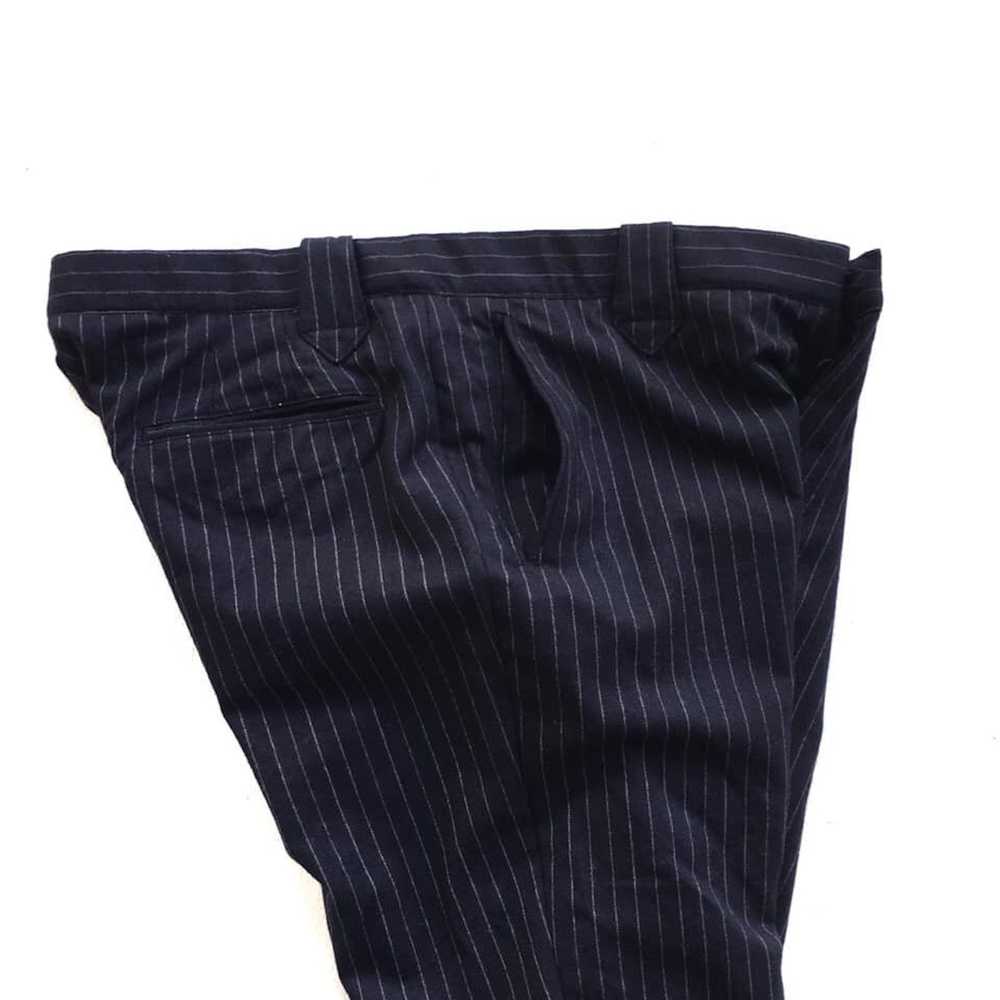 RRL Ralph Lauren RRL Dark Navy Wool Stripe Trouse… - image 8