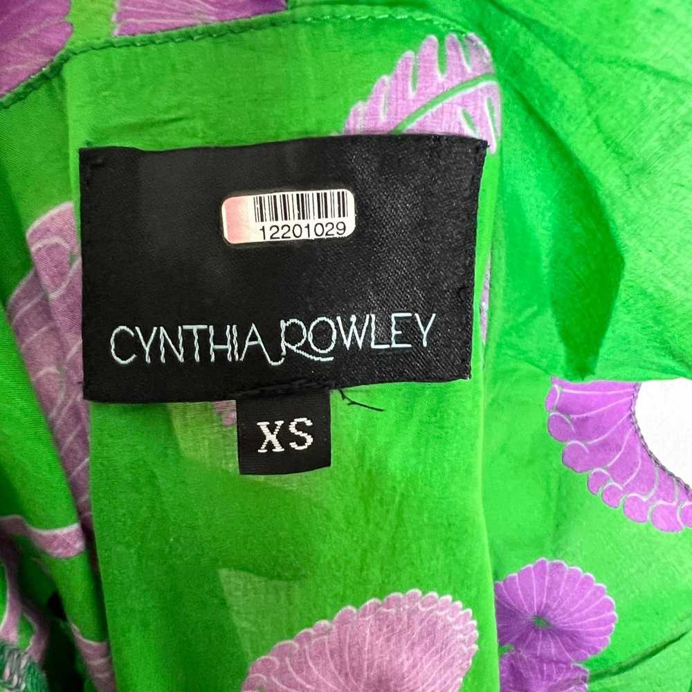 Cynthia Rowley Lanai Ruffle Maxi Dress XS Green P… - image 10