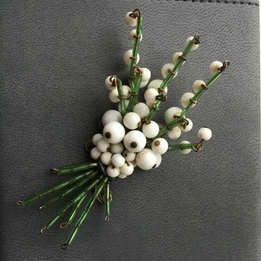 Rare Haskell Lily of the Valley Brooch - image 3