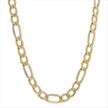 Milor Diamond Cut Figaro Chain Necklace 18" - Yel… - image 1