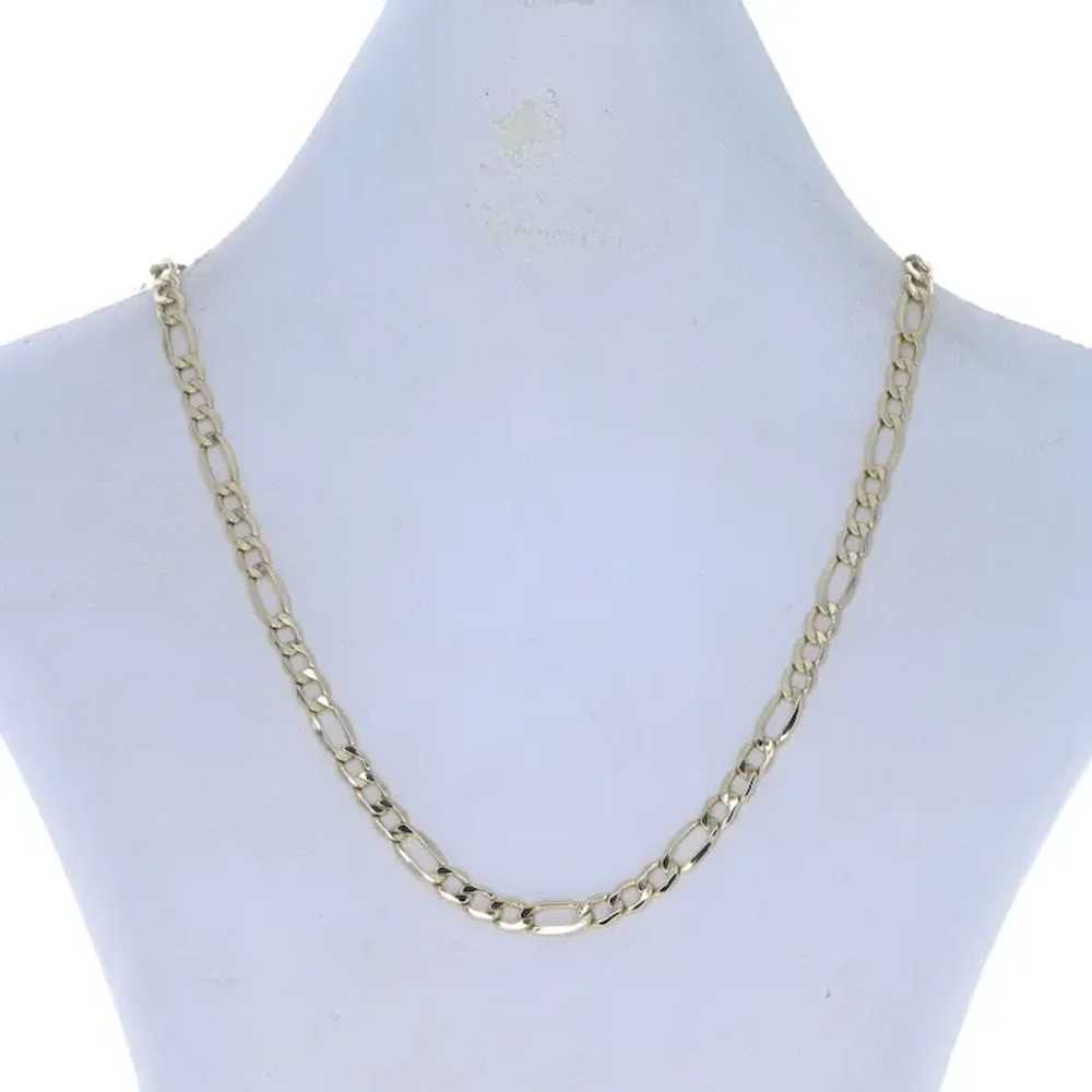 Milor Diamond Cut Figaro Chain Necklace 18" - Yel… - image 2