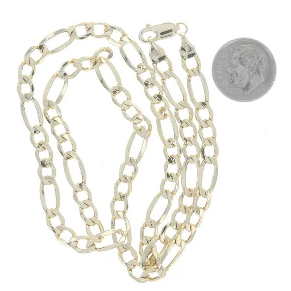 Milor Diamond Cut Figaro Chain Necklace 18" - Yel… - image 3