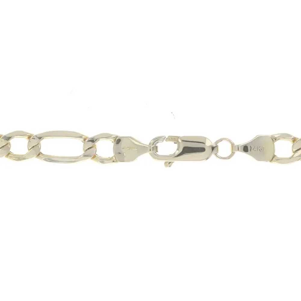 Milor Diamond Cut Figaro Chain Necklace 18" - Yel… - image 4