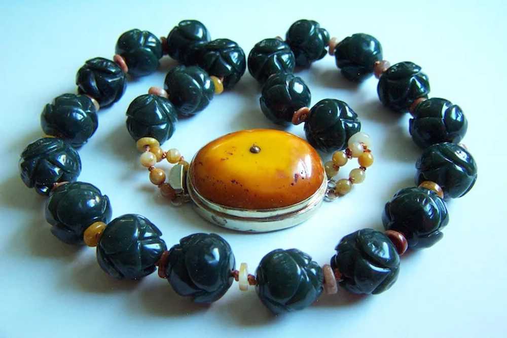 ONE OF A KIND - Estate Vintage Chinese Hetian Nep… - image 2
