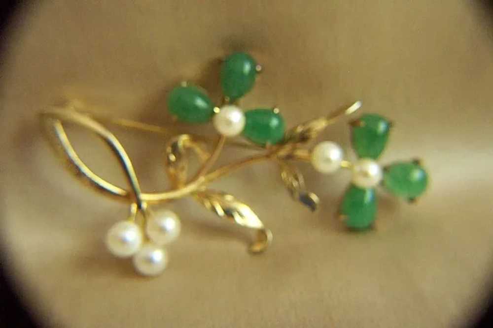 Fabulous Vintage GUMP'S GUMPS Japan Silver Jade P… - image 3