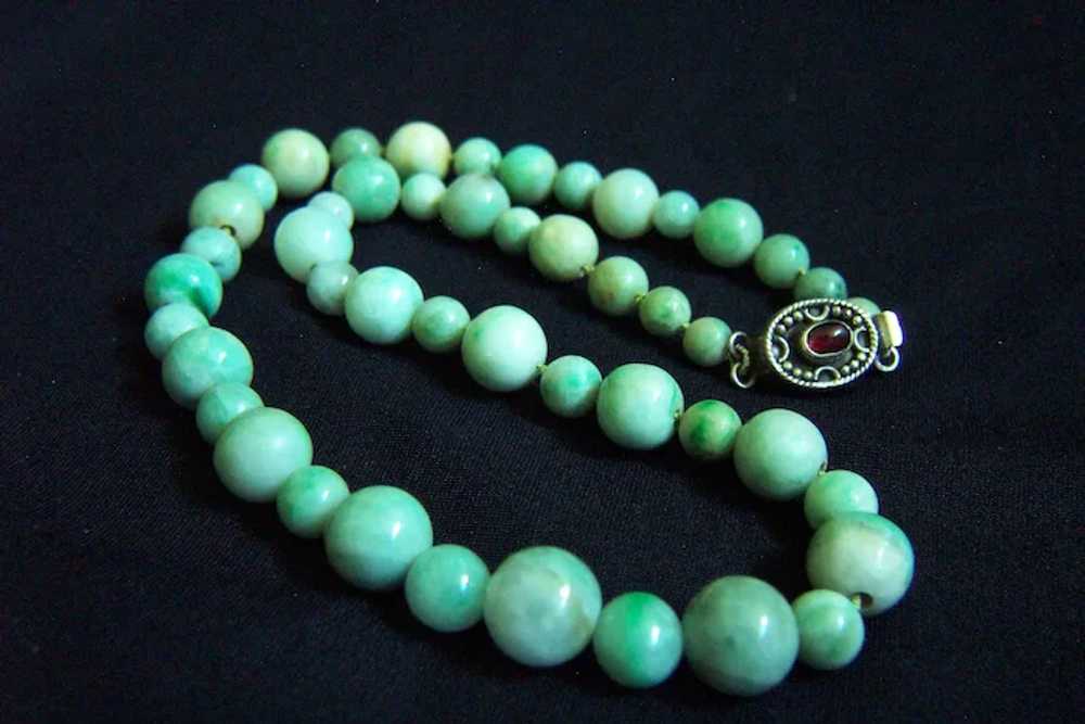 Amazing Estate Vintage Jadeite Jade Sterling Silv… - image 10