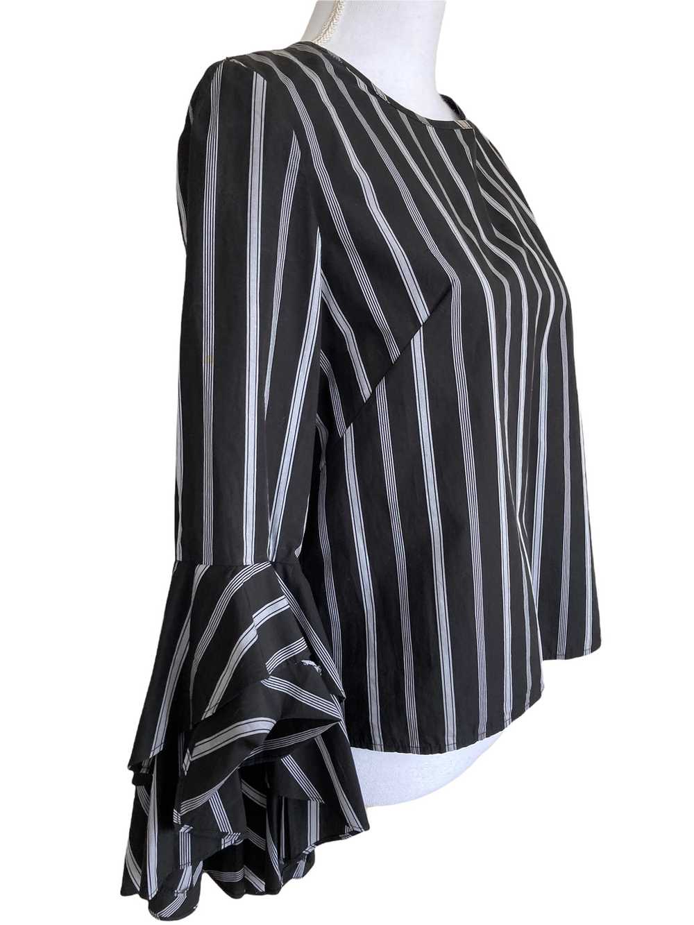Milly Black and White Bell Sleeve Top, 8 - image 3