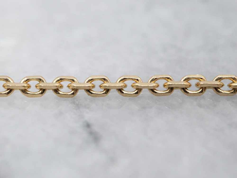 Long Polished Gold Cable Chain - image 4