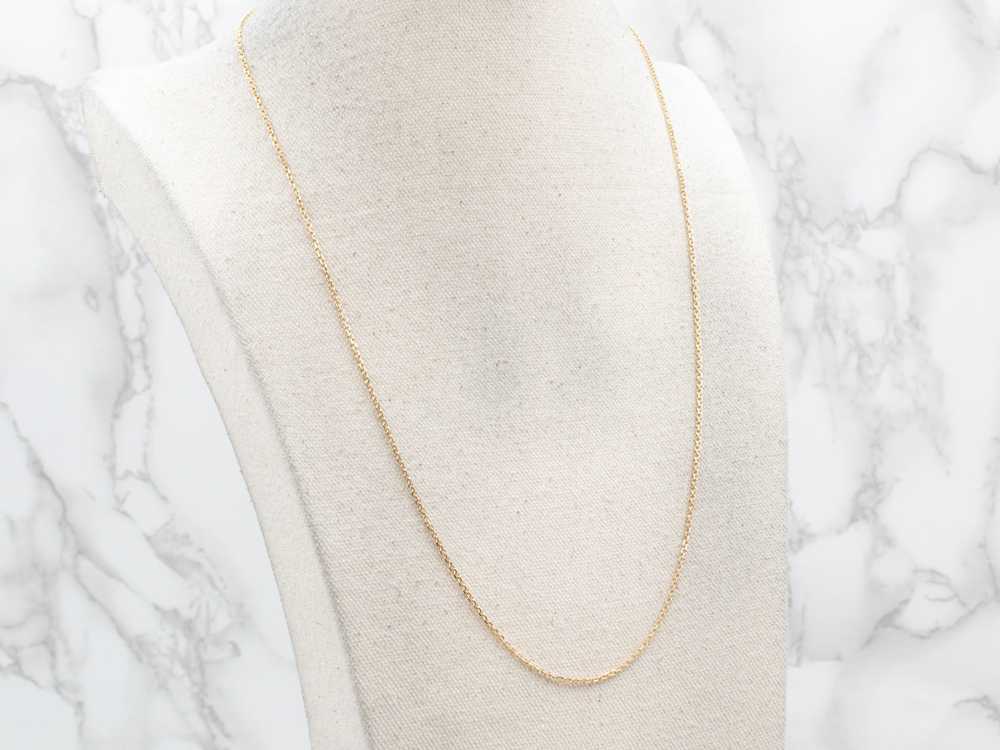Long Polished Gold Cable Chain - image 5