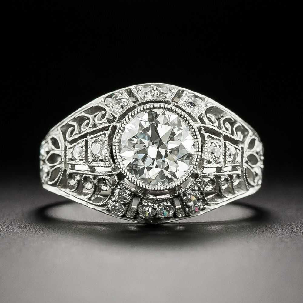 Edwardian-Style .99 Carat Diamond Engagement Ring… - image 1