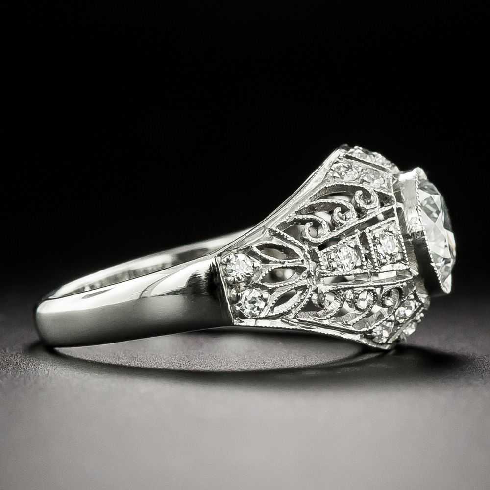 Edwardian-Style .99 Carat Diamond Engagement Ring… - image 2
