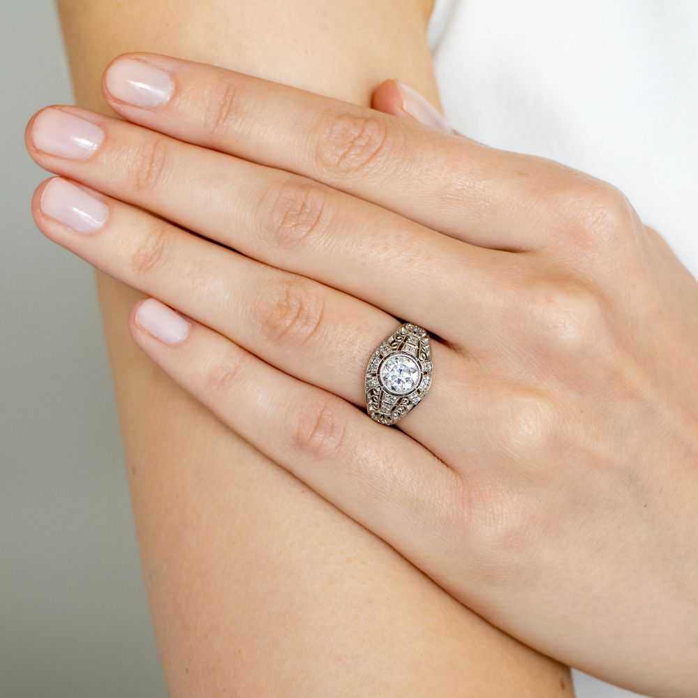 Edwardian-Style .99 Carat Diamond Engagement Ring… - image 4