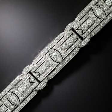 Art Deco Wide Diamond Bracelet