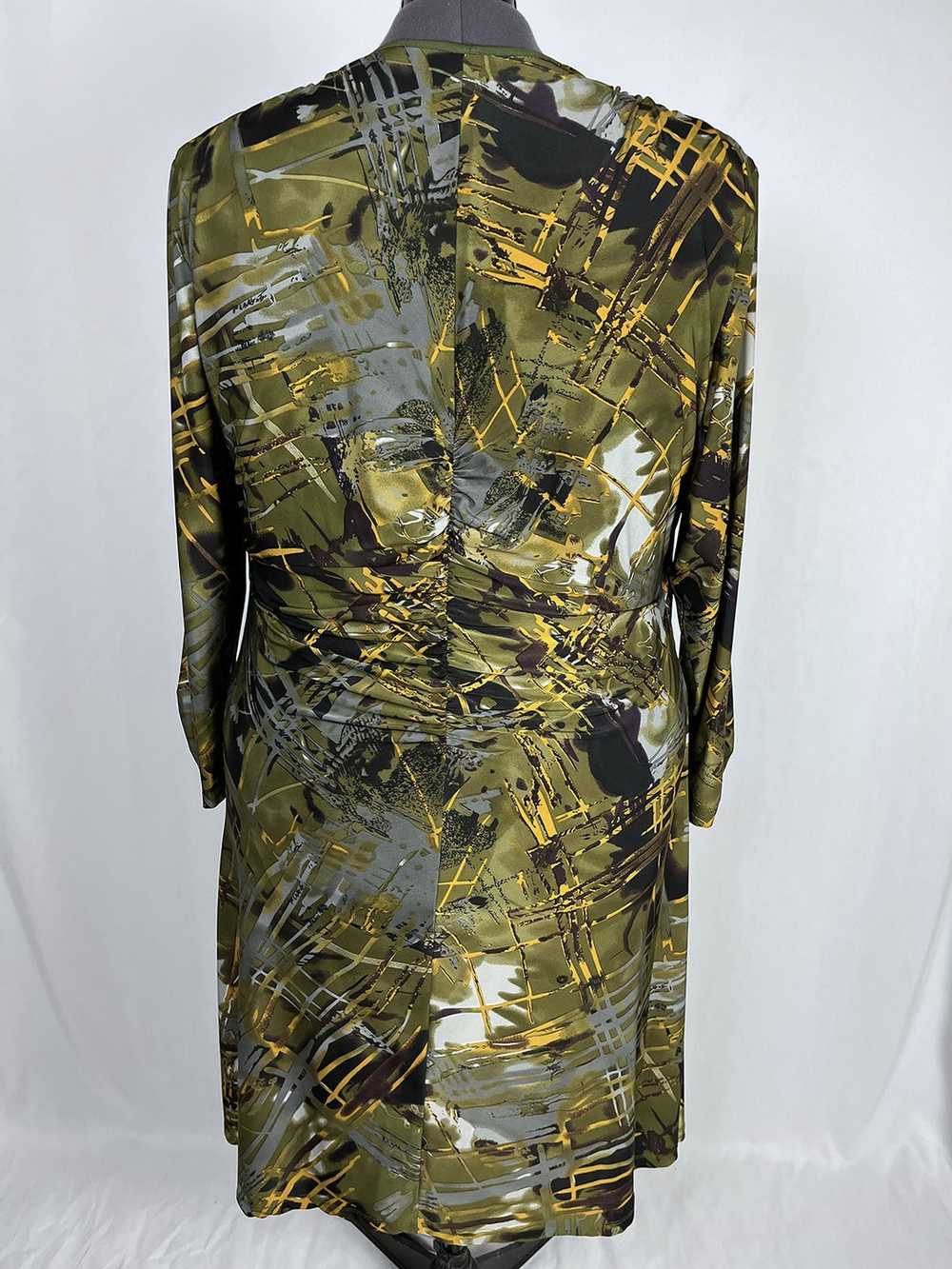 Igigi Size 22W Olive & Mustard Crosshatch Dress - image 5