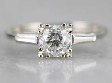 Stunning Retro Era Diamond Engagement Ring - image 1
