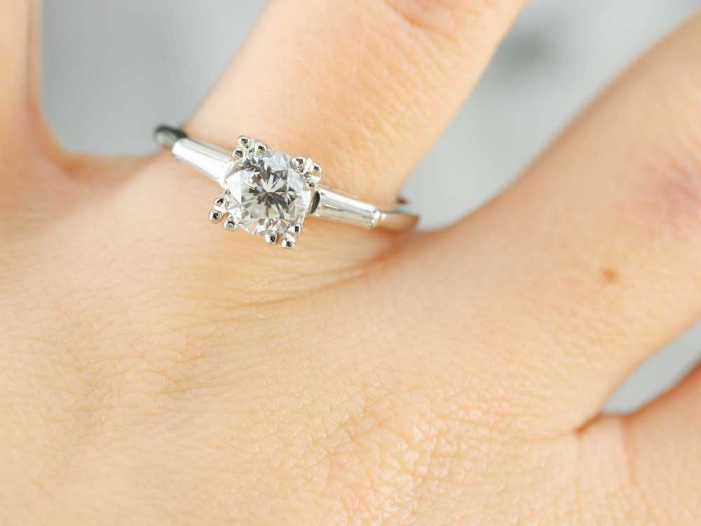 Stunning Retro Era Diamond Engagement Ring - image 4