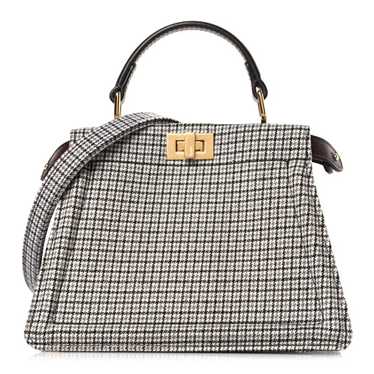 FENDI Wool Fabric Jacquard Cuoio Small Houndstooth