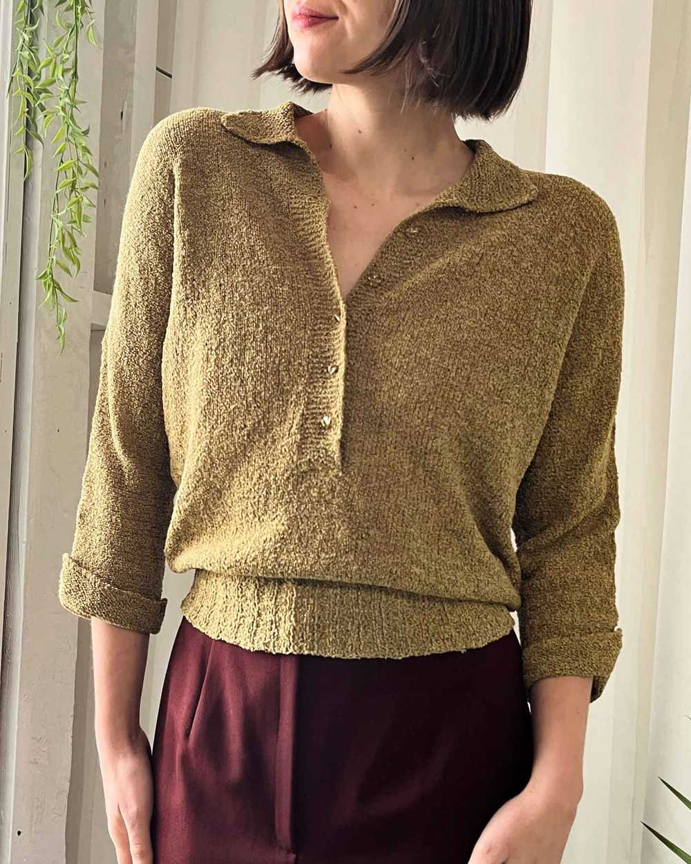 40s Textured Wool Sweater - image 1