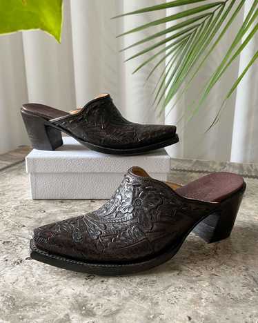 Old Gringo Tooled Leather Mules