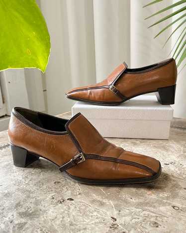 90s Prada 2-Tone Brown Loafers