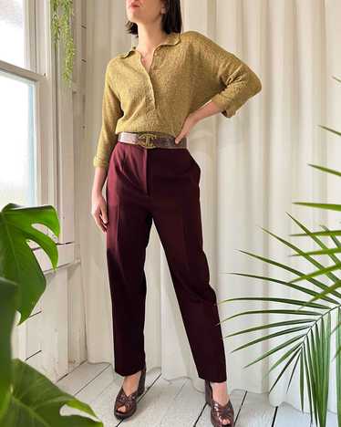 90s Burgundy Trousers