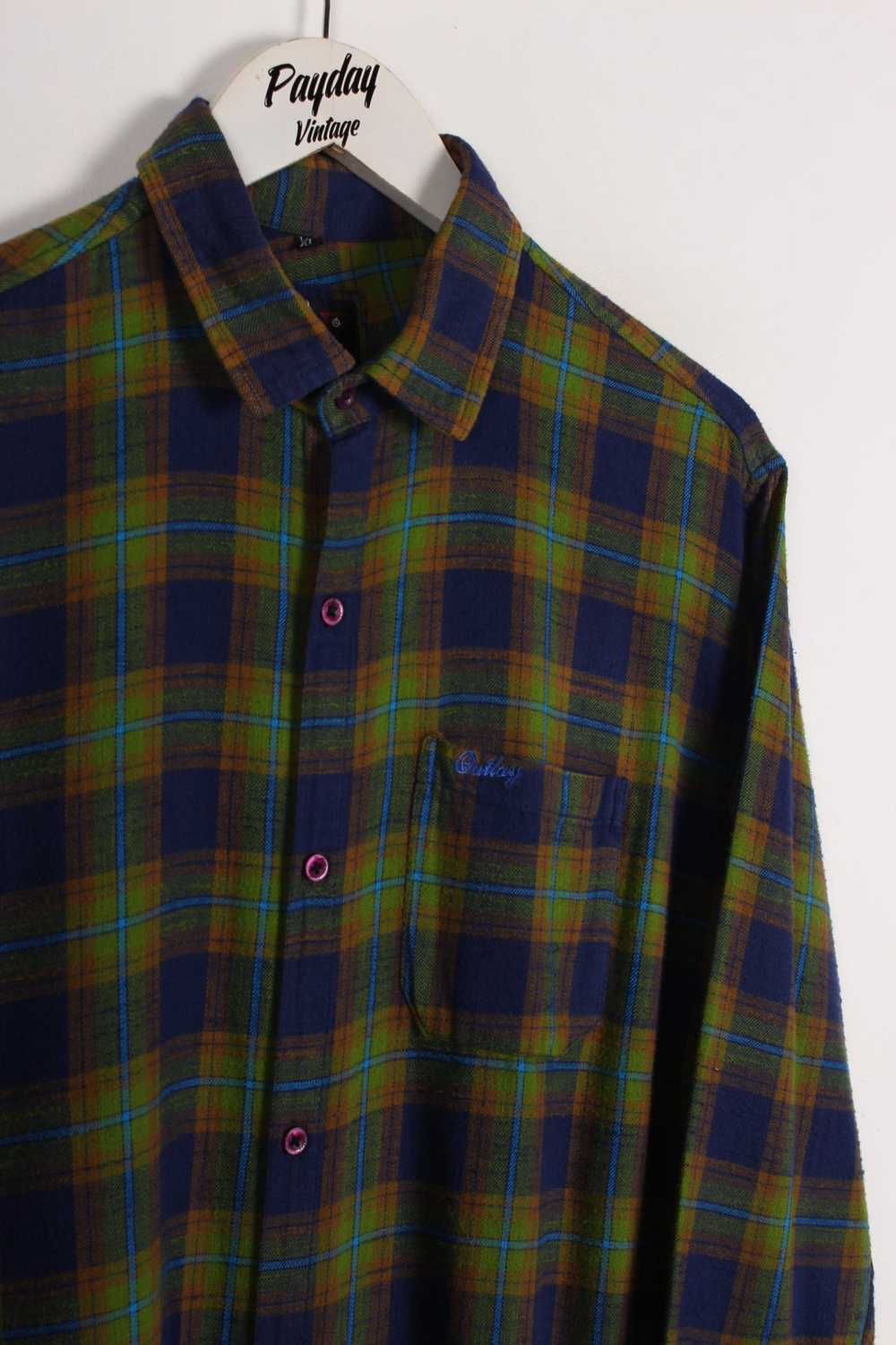 Vintage Plaid Flannel Shirt XL - image 2
