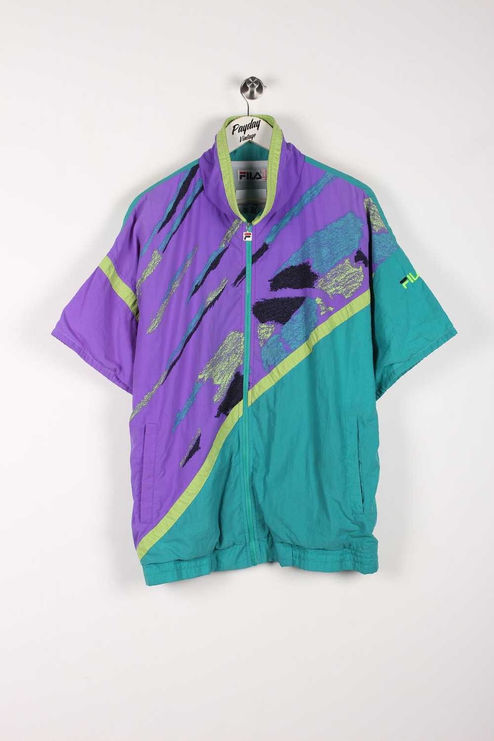 90's Fila Short Track Jacket Abstract XL - image 1