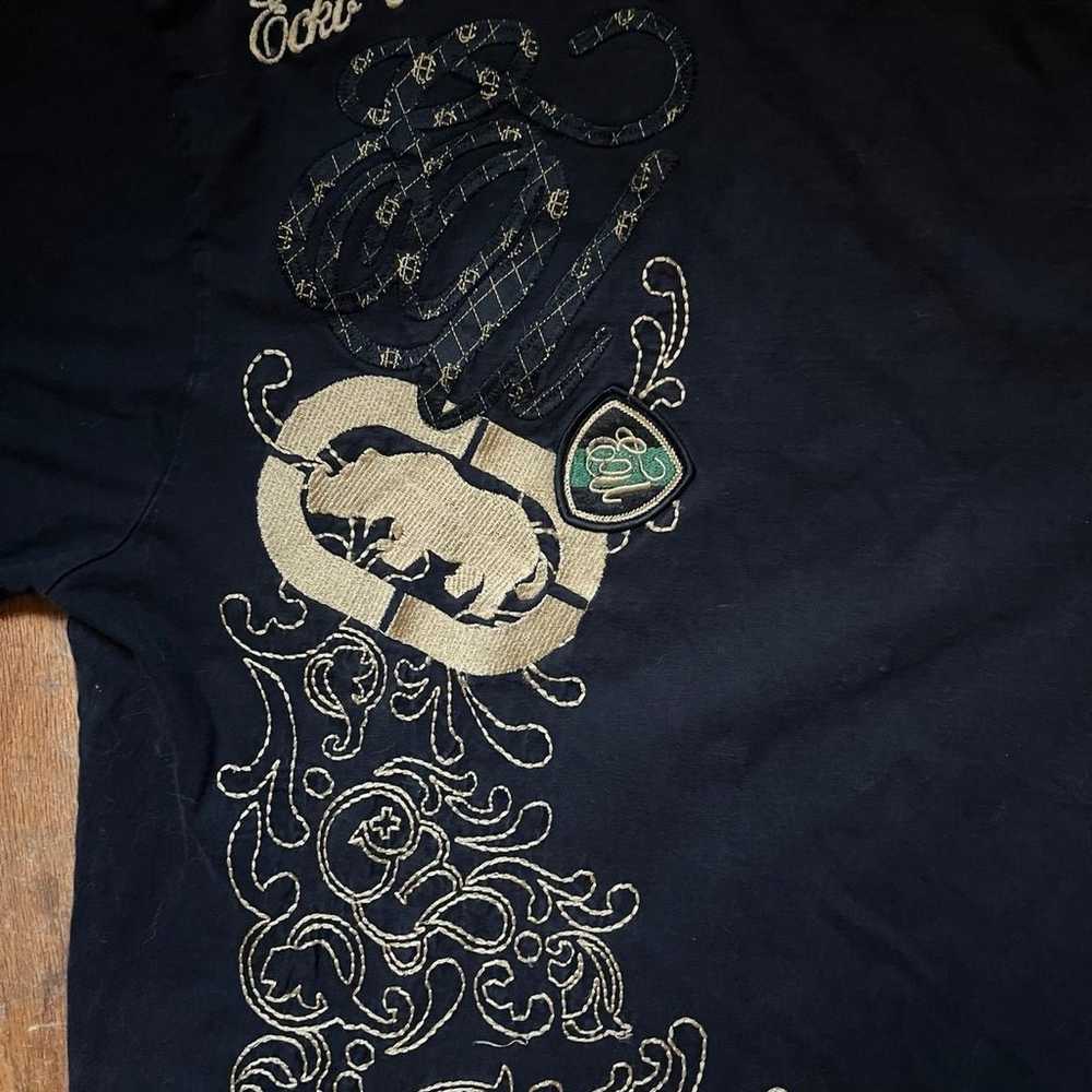 vintage heavy weight ecko tee embroidered size la… - image 3