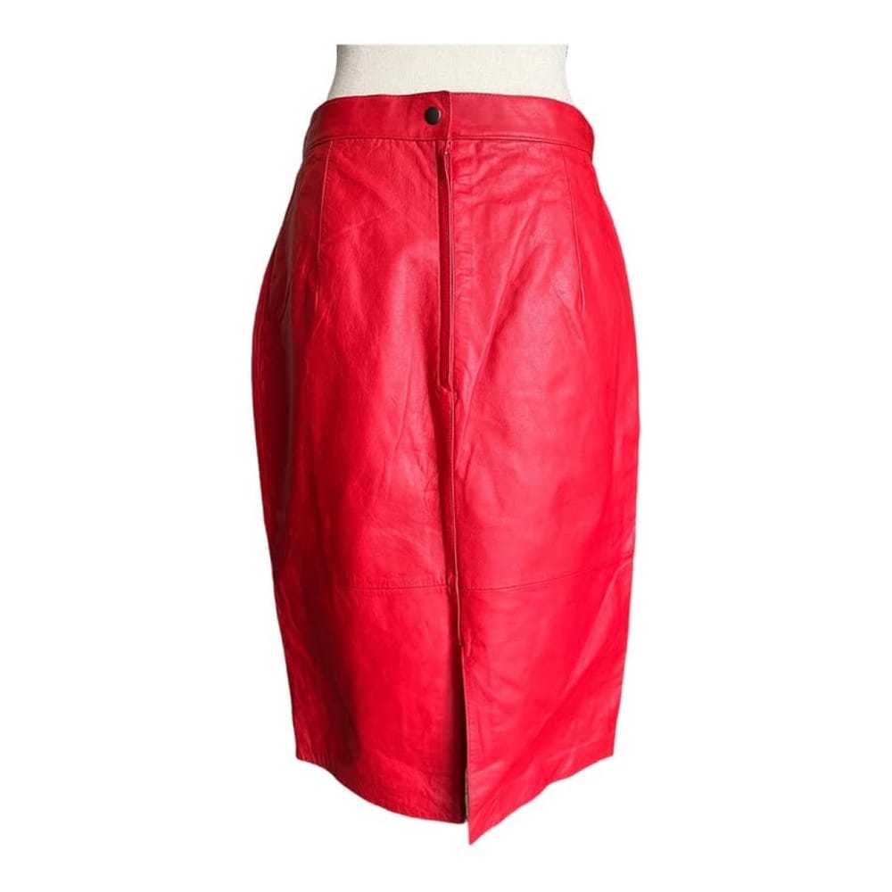 Andrew Marc Leather mini skirt - image 2