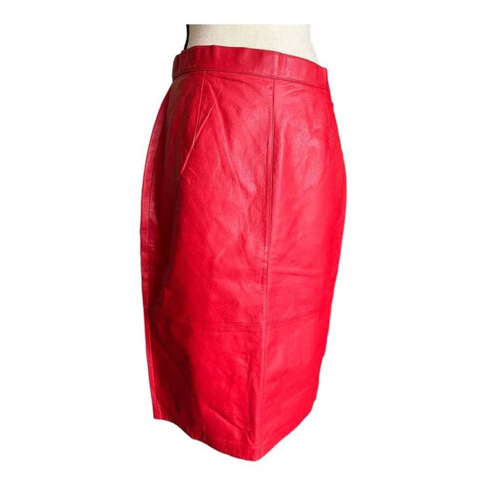 Andrew Marc Leather mini skirt - image 5