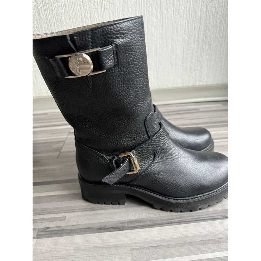 Versace Leather biker boots - image 6