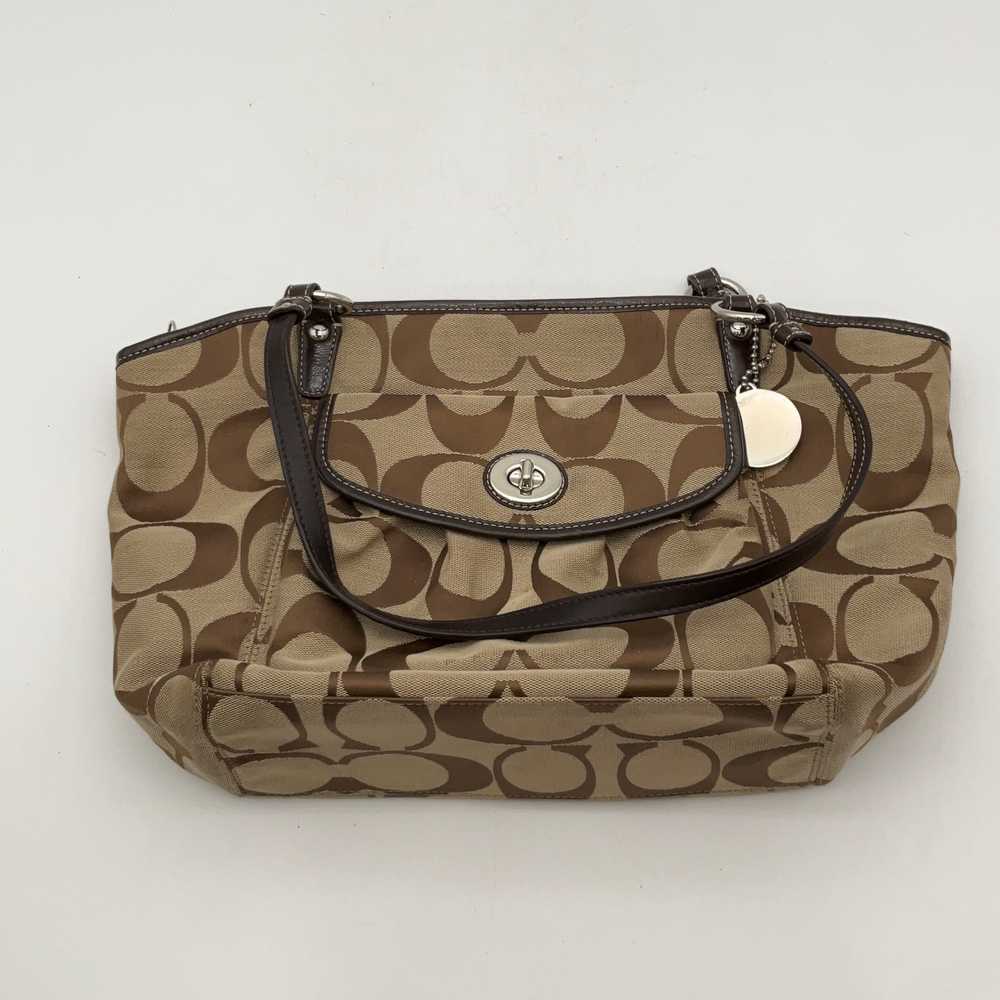 Coach Womens Brown Beige Monogram Inner Pocket Do… - image 1