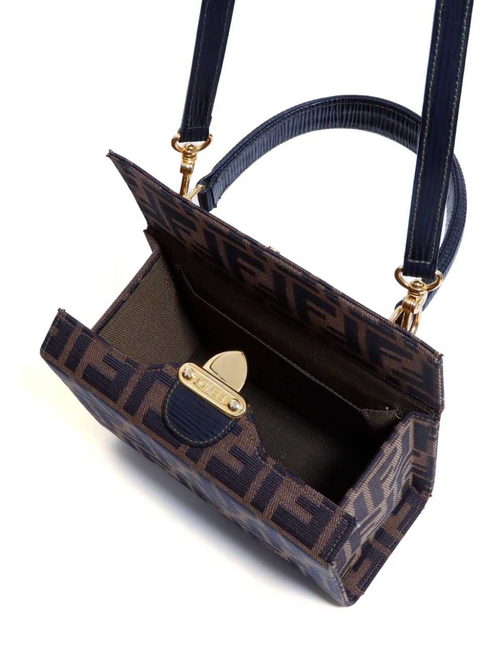 Fendi Pre-Owned Zucca two-way vanity handbag - Br… - image 4