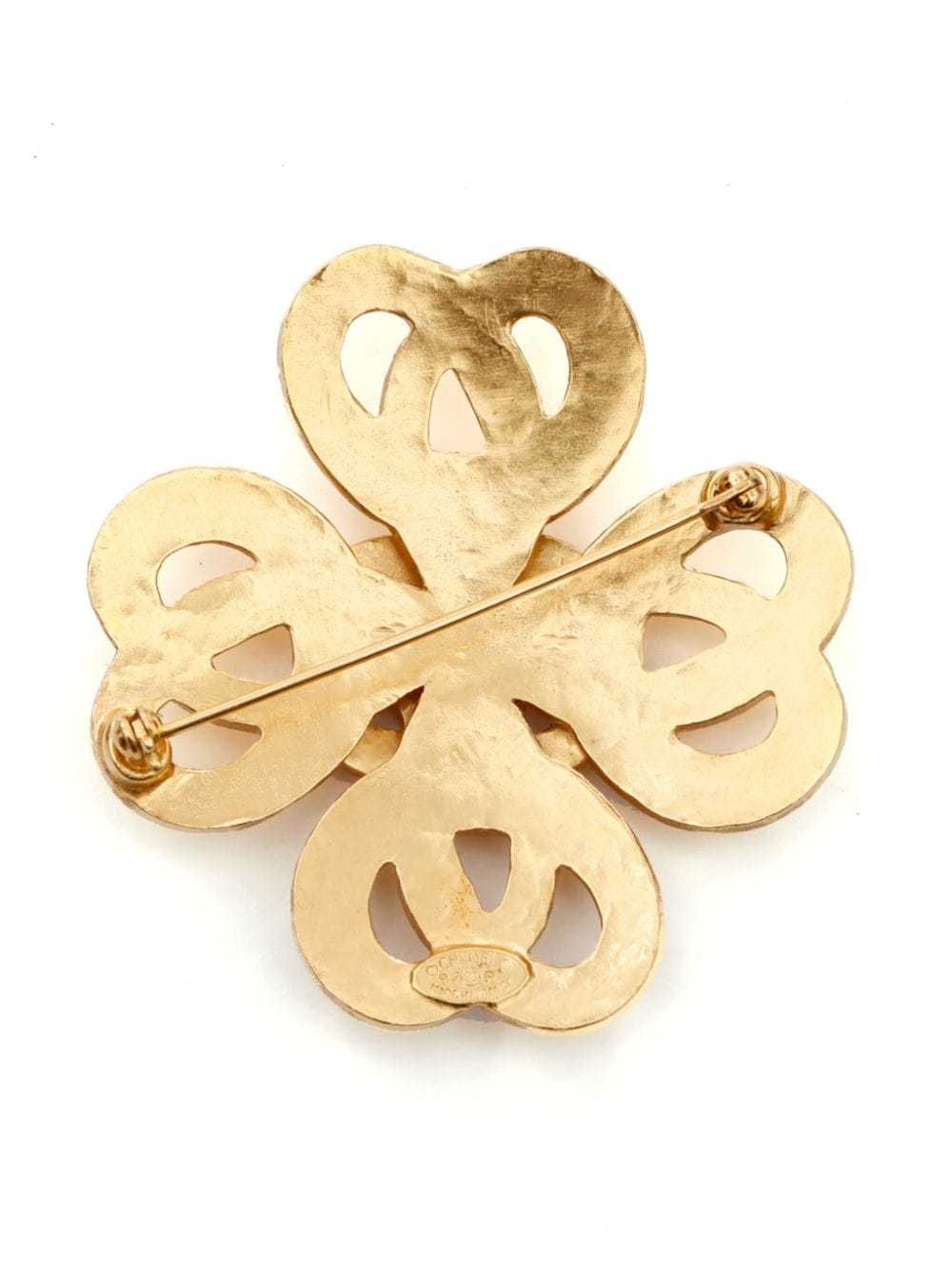 CHANEL Pre-Owned 1997 CC cross brooch - Gold - image 3