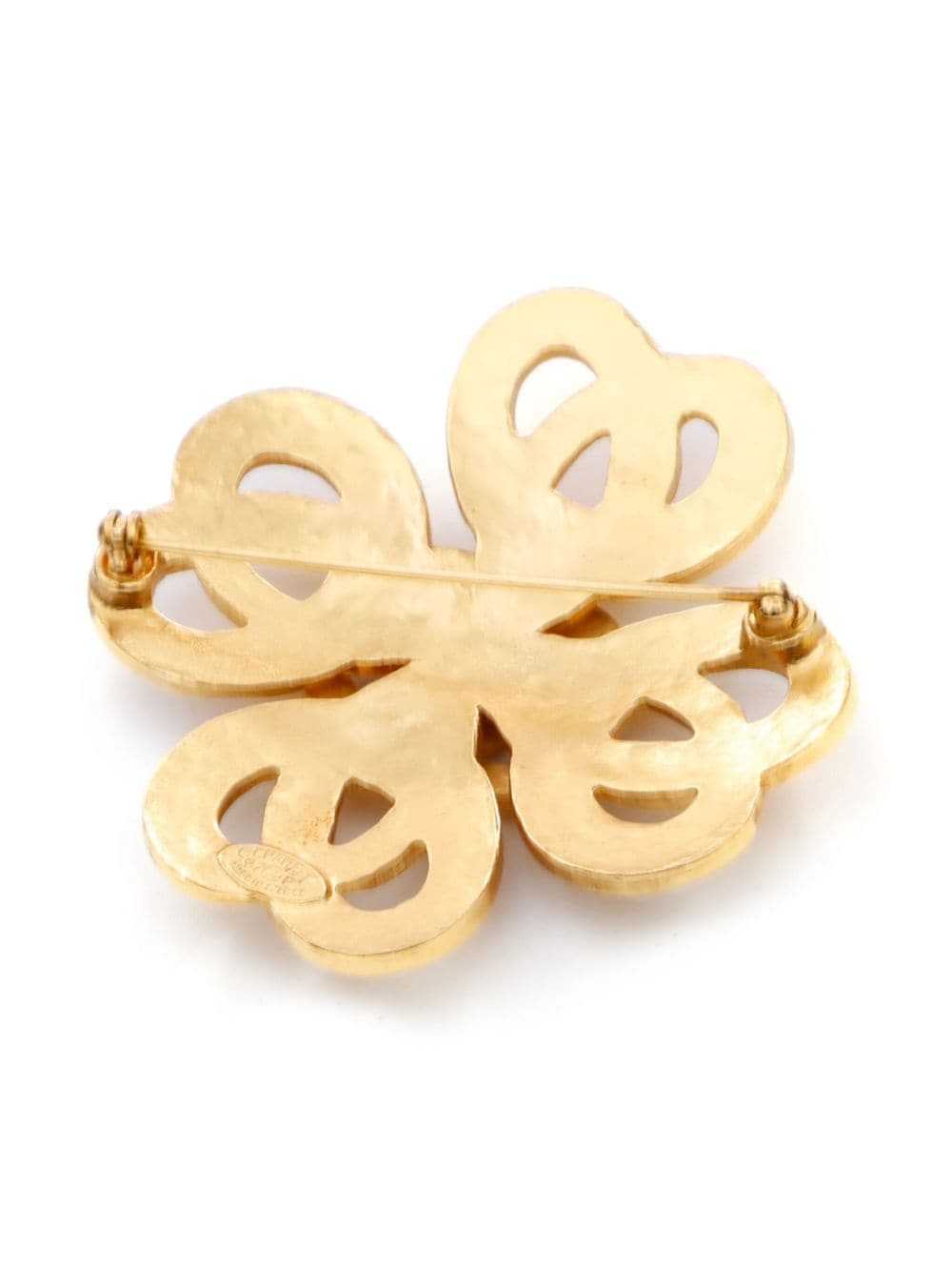 CHANEL Pre-Owned 1997 CC cross brooch - Gold - image 4