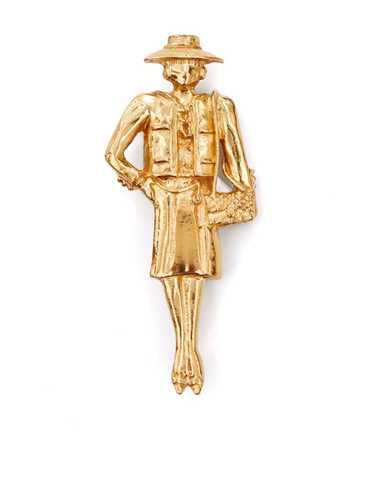 CHANEL Pre-Owned 1981-1985 Mademoiselle brooch - G