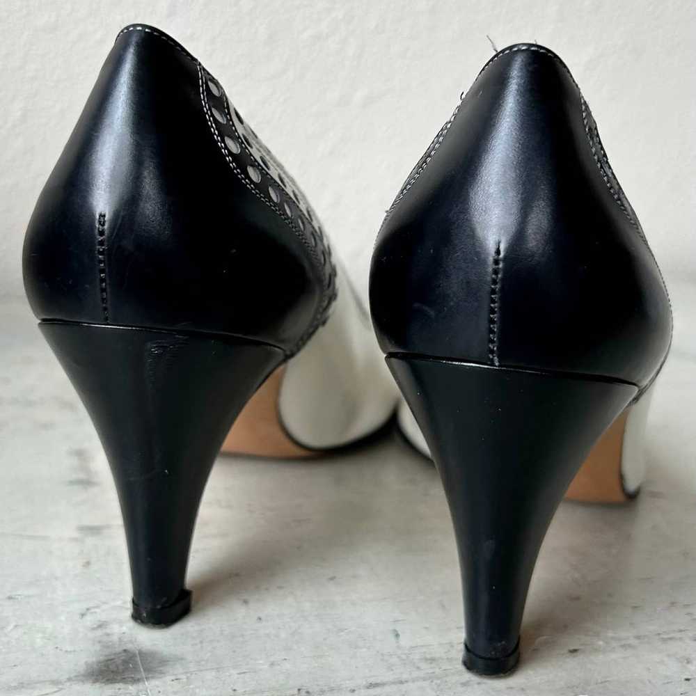 Salvatore Ferragamo heels leather pin up style bl… - image 4