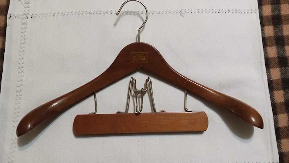 Two Vintage  Setwell Wooden Suit Hanger 18" With … - image 12
