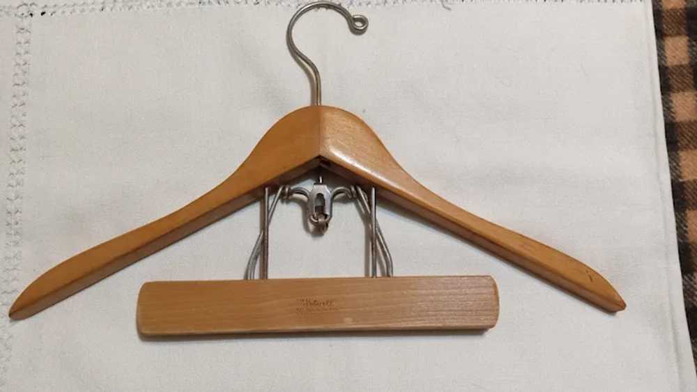Two Vintage  Setwell Wooden Suit Hanger 18" With … - image 2