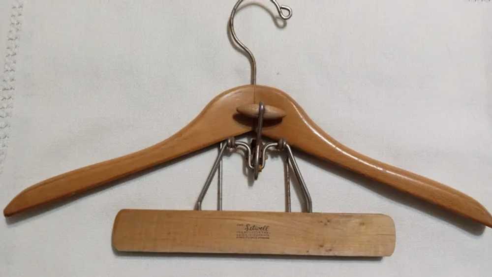 Two Vintage  Setwell Wooden Suit Hanger 18" With … - image 4