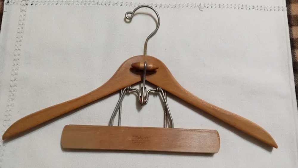 Two Vintage  Setwell Wooden Suit Hanger 18" With … - image 8