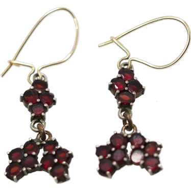 Antique 1880s Late Victorian Bohemian Garnet and G