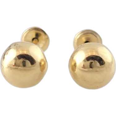 10K Yellow Gold Ball Stud Earrings #16382