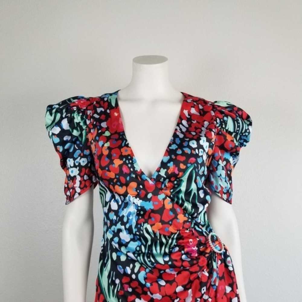 Elliatt Donna Party Faux Wrap Mini Dress in Multi… - image 4