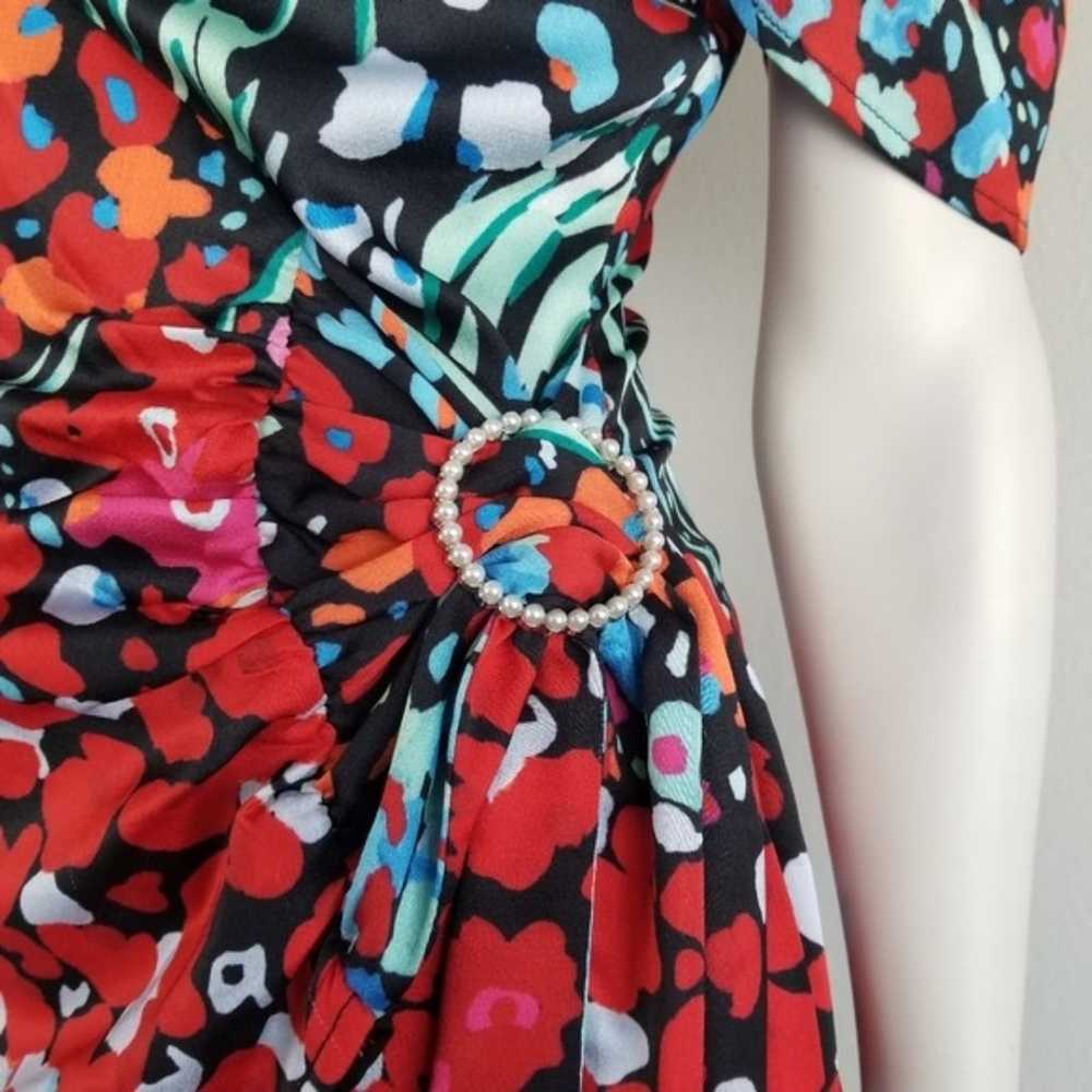 Elliatt Donna Party Faux Wrap Mini Dress in Multi… - image 6