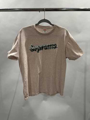 Supreme chrome sale logo tee pink