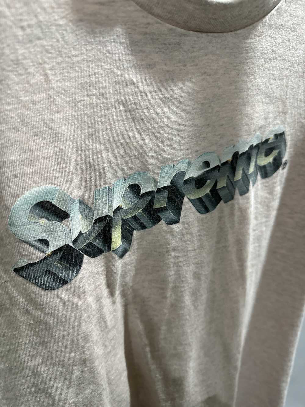 Supreme Supreme Chrome Logo Heather Pink T-Shirt - image 5